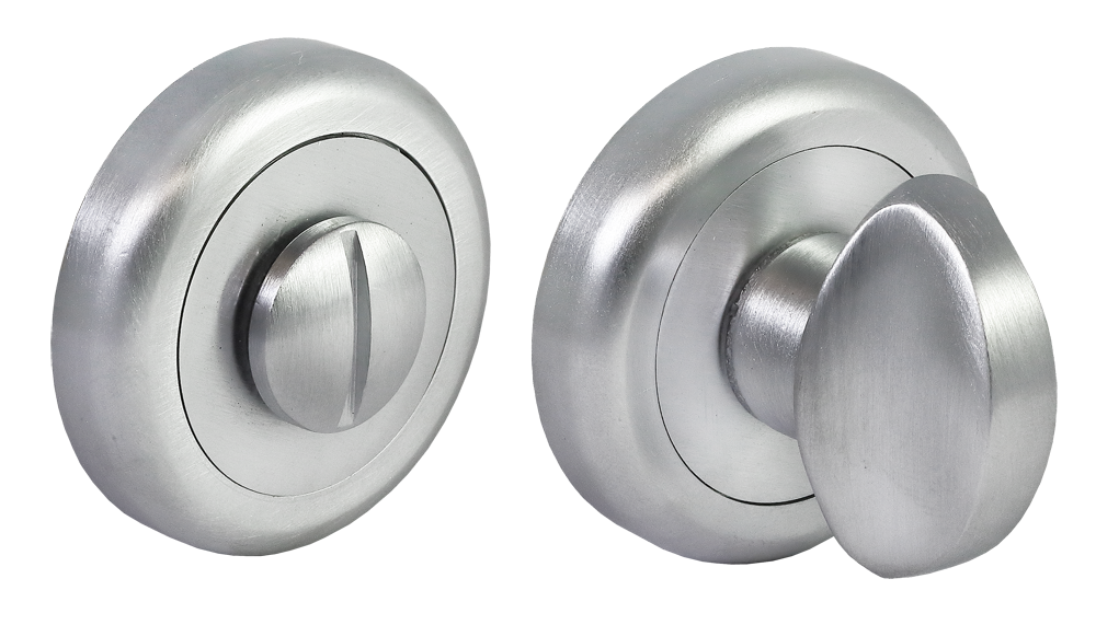 Завертка сантехническая LUX-WC-R4 CSA на круглой розетке цвет матовый хром, ЦАМ фото купить Актобе (Актюбинск)