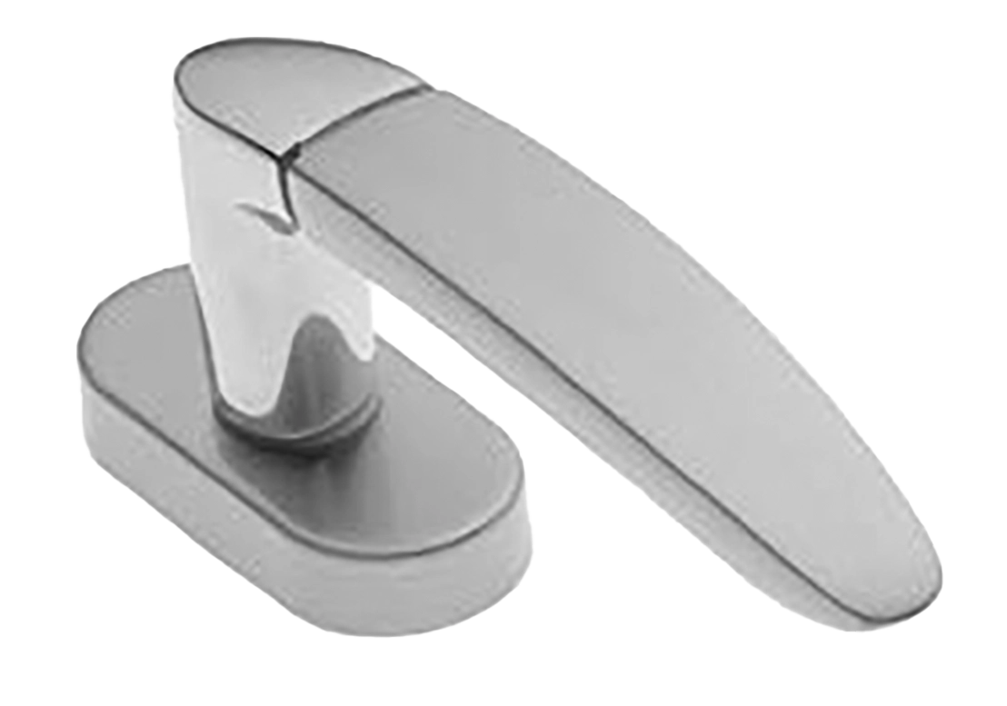 Ручка оконная SAIL W1 CSA/CRO на прямоугольной розетке, цвет матовый хром/хром, латунь фото купить Актобе (Актюбинск)