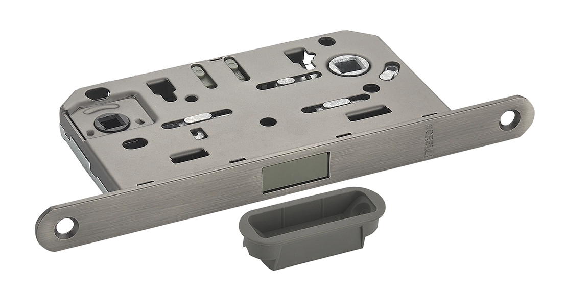 Защелка межкомнатная M1895 GR с ответной планкой, магнитнаясантехническая, цвет графит фото купить в Актобе