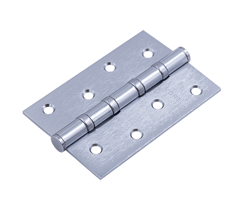 Петля карточная стальная MSN 100X70X2.5-4BB SSC универсальная с подшипником, врезная на круглой оси, цвет суперматовый хром фото купить в Актобе