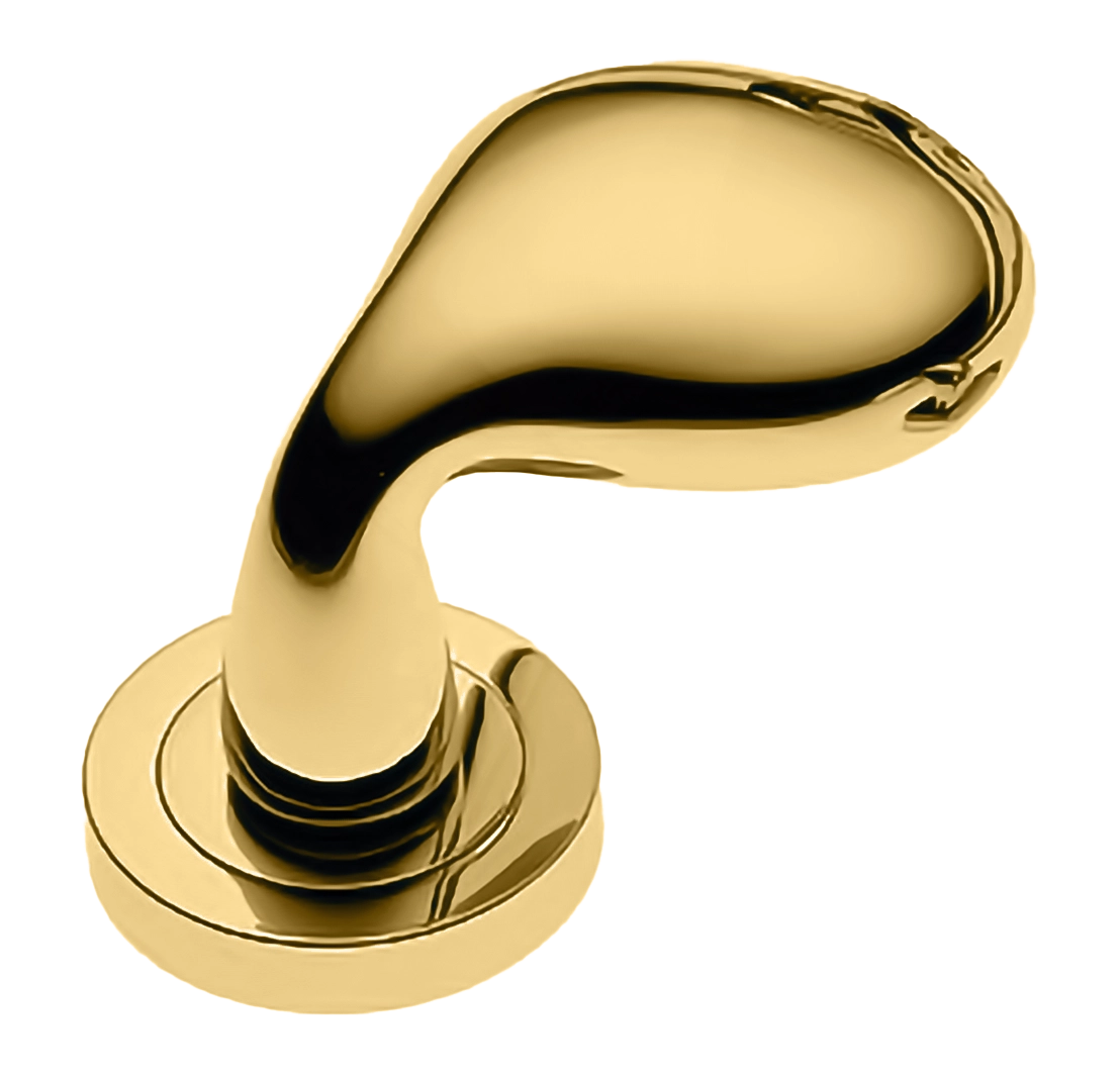 Ручка дверная SIENA-2 R2 OTL раздельная на круглой розетке, цвет золото, латунь фото купить Актобе (Актюбинск)