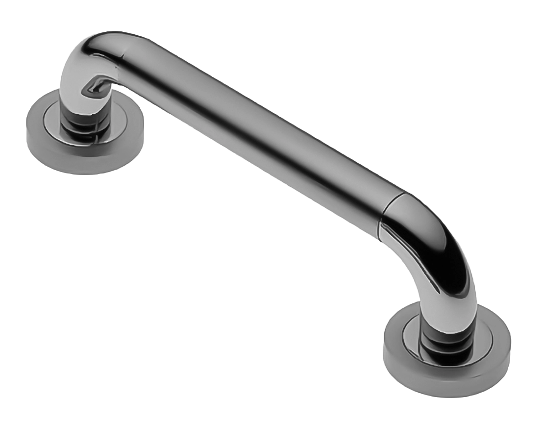 Ручка-скоба дверная GAVANA PH CSA/CRO на круглой розетке, цвет матовый хром/хром, латунь фото купить Актобе (Актюбинск)