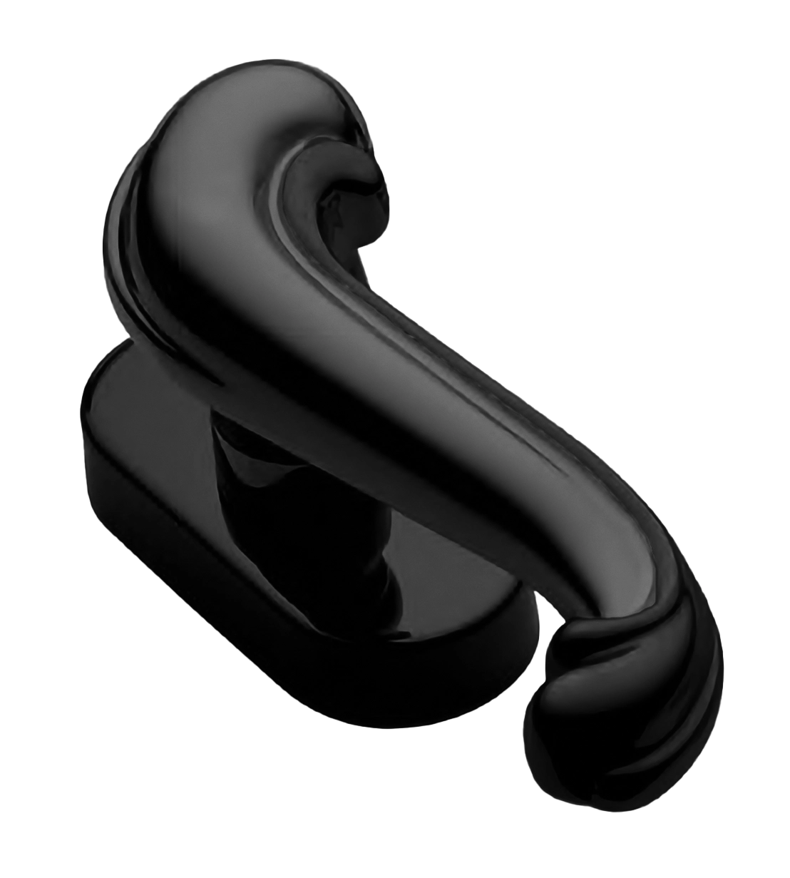 Ручка оконная BAROCCO W1 NERO на прямоугольной розетке, цвет черный, латунь фото купить Актобе (Актюбинск)