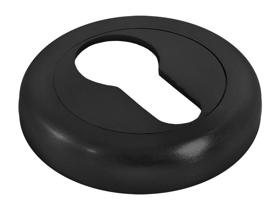 Накладка на ключевой цилиндр LUX-KH-R4 NERO на круглой розетке, цвет черный фото купить в Актобе