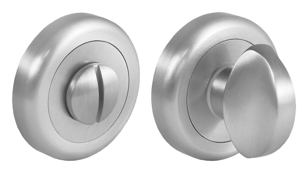 Завертка сантехническая LUX-WC-R4 CSA на круглой розетке цвет матовый хром, ЦАМ фото купить в Актобе