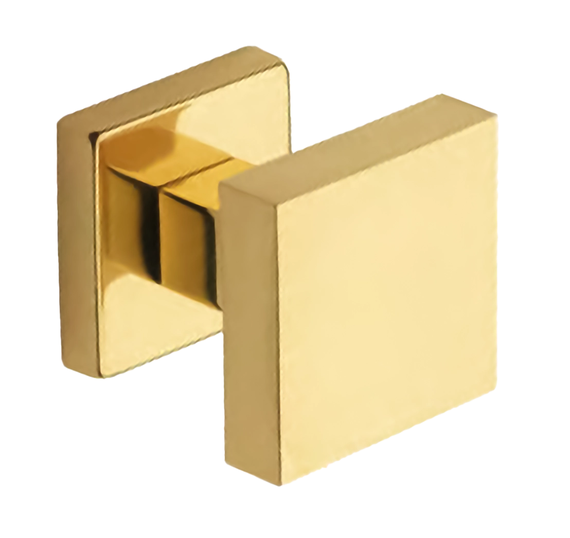 Поворотная ручка-кноб ART.QU30 OTL на квадратной розетке, цвет золото, латунь фото купить Актобе (Актюбинск)