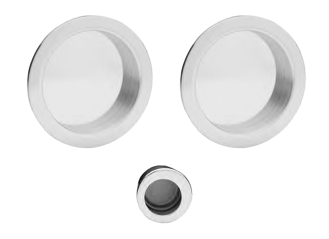 Комплект ручек для раздвижных дверей ART.54/A CRO с пальчиковой ручкой, цвет хром, латунь фото купить Актобе (Актюбинск)