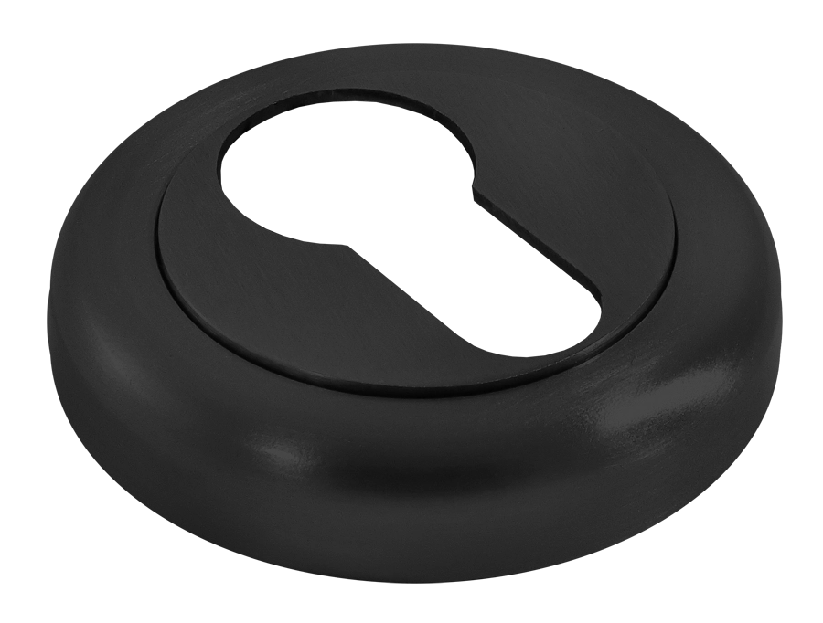 Накладка на ключевой цилиндр LUX-KH-R4 NERO на круглой розетке, цвет черный фото фурнитура Актобе (Актюбинск)