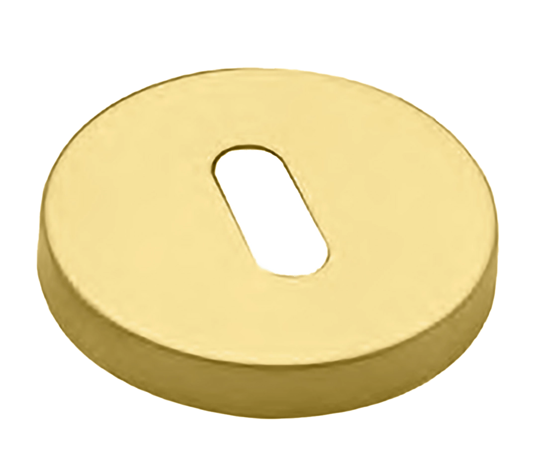 Накладка на ключевой цилиндр LUX-FK-R6 OTL на круглой розетке под ключ буратино, цвет золото фото купить Актобе (Актюбинск)