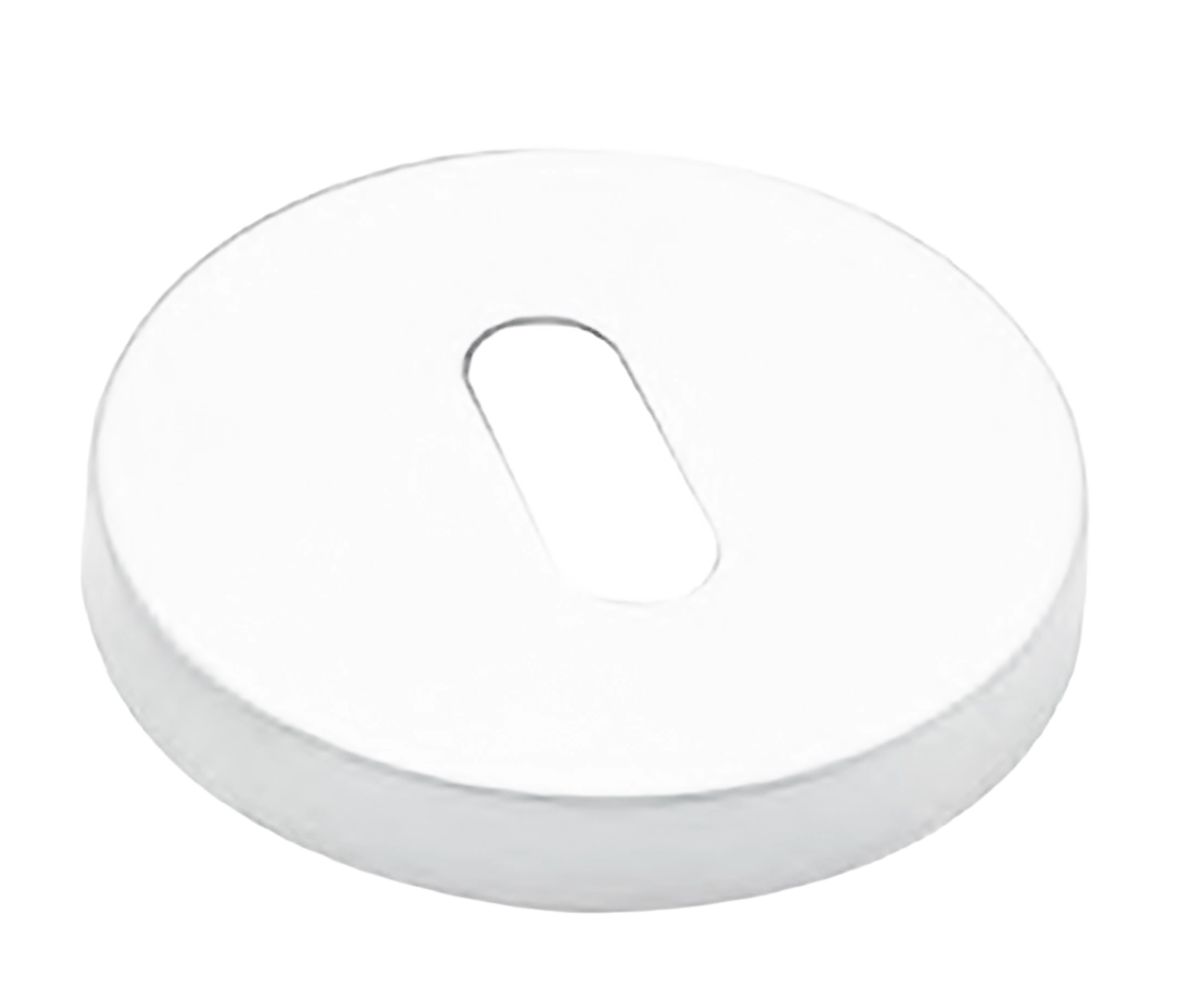 Накладка на ключевой цилиндр LUX-FK-R6 BIA на круглой розетке под ключ буратино, цвет белый фото купить Актобе (Актюбинск)