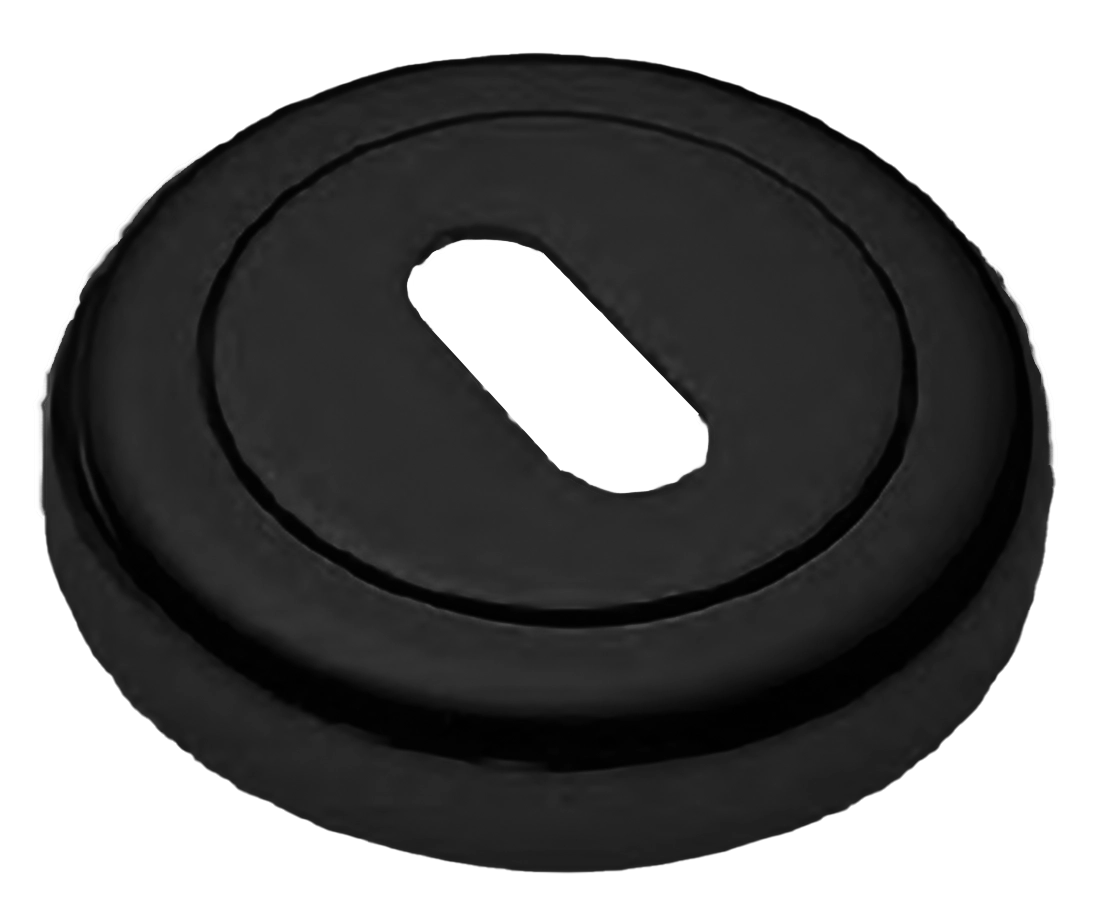 Накладка на ключевой цилиндр LUX-FK-R4 NERO на круглой розетке под ключ буратино, цвет черный фото купить Актобе (Актюбинск)