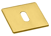 Накладка на ключевой цилиндр LUX-FK-S1 OSA на квадратной розетке под ключ буратино, цвет матовое золото фото купить Актобе (Актюбинск)