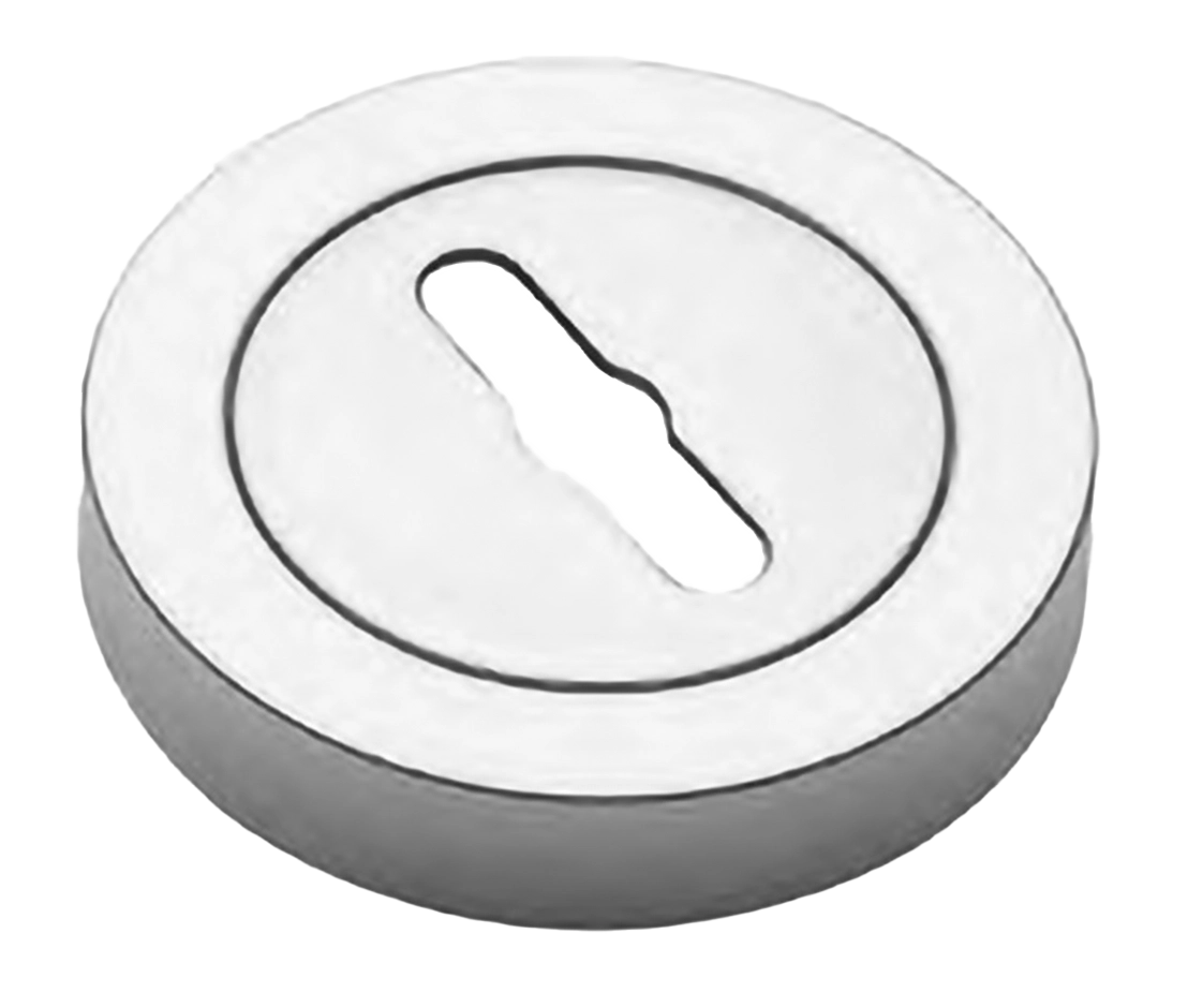 Накладка на ключевой цилиндр LUX-SK-R2 CRO на круглой розетке под сувальдный ключ, цвет хром фото купить Актобе (Актюбинск)