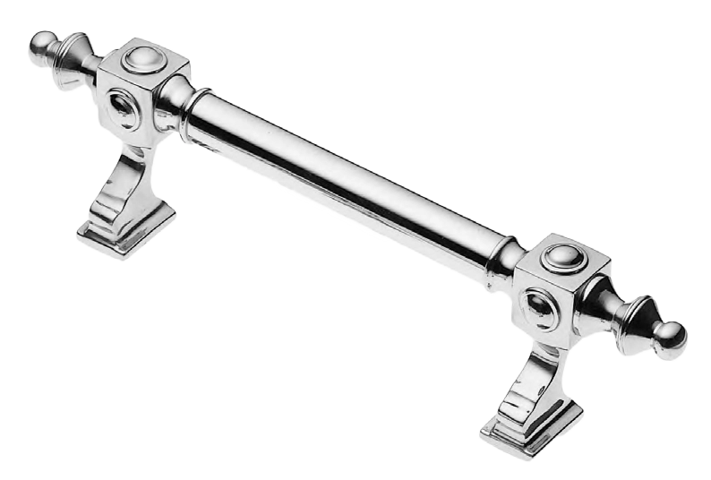 Ручка-скоба дверная ART.30 200MM CRO на прямоугольной розетке, цвет хром, латунь фото купить Актобе (Актюбинск)