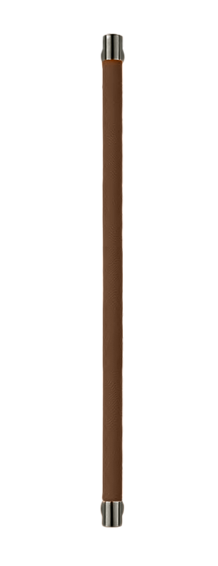 Ручка-скоба HIDE LEATHER PH/B ANT/TESTA DI MORO без розетки, цвет антрацит/темно-коричневый без розетки, латунь фото купить Актобе (Актюбинск)