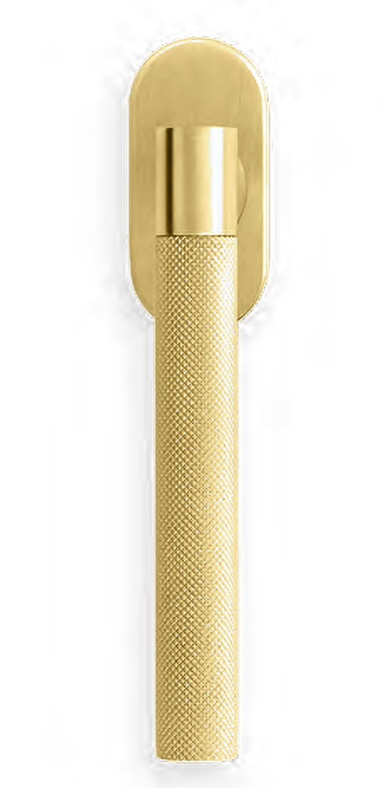 Ручка оконная HIDE TIME W1 OSA на прямоугольной розетке, цвет матовое золото, латунь фото купить Актобе (Актюбинск)