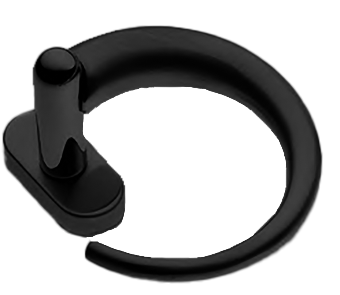 Ручка оконная LANGOUST W1 NERO на прямоугольной розетке, цвет черный, латунь фото купить Актобе (Актюбинск)