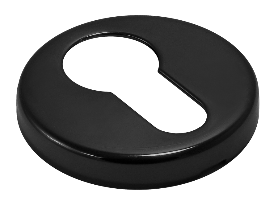 Накладка на ключевой цилиндр LUX-KH-R3 NERO на круглой розетке, цвет черный фото купить в Актобе