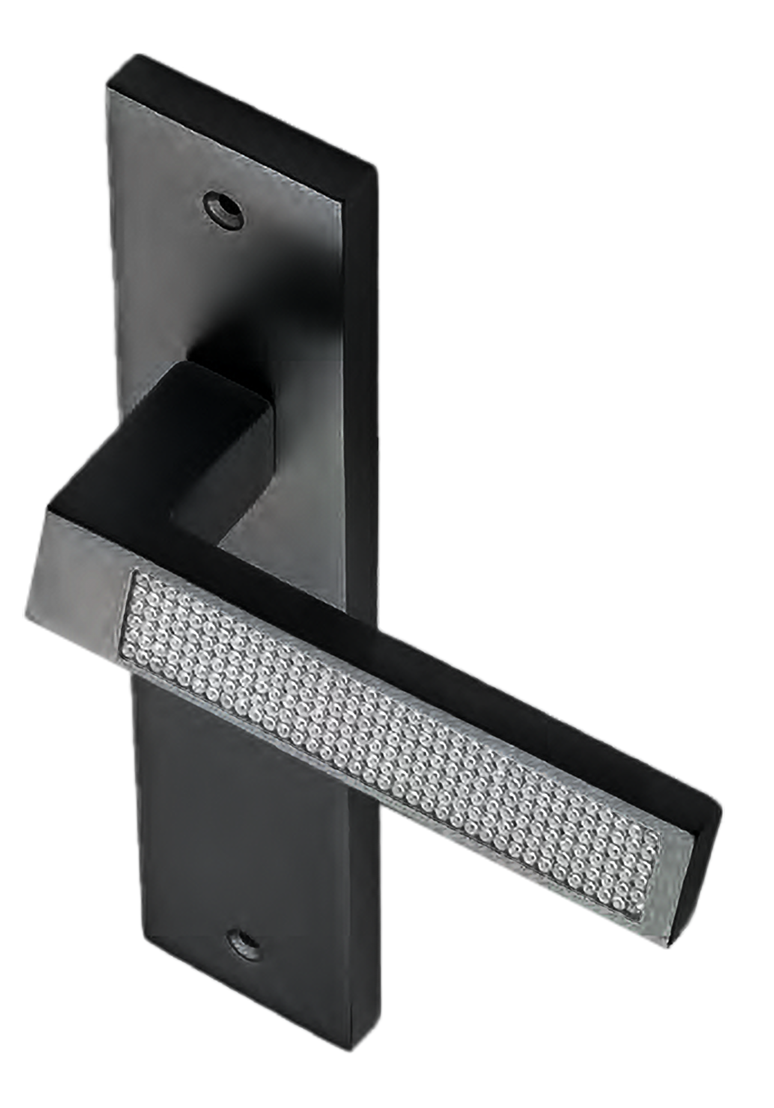 Ручка дверная на планке Ручка дверная на планке DOLCE VITA PL NERO, цвет черный фото купить в Актобе