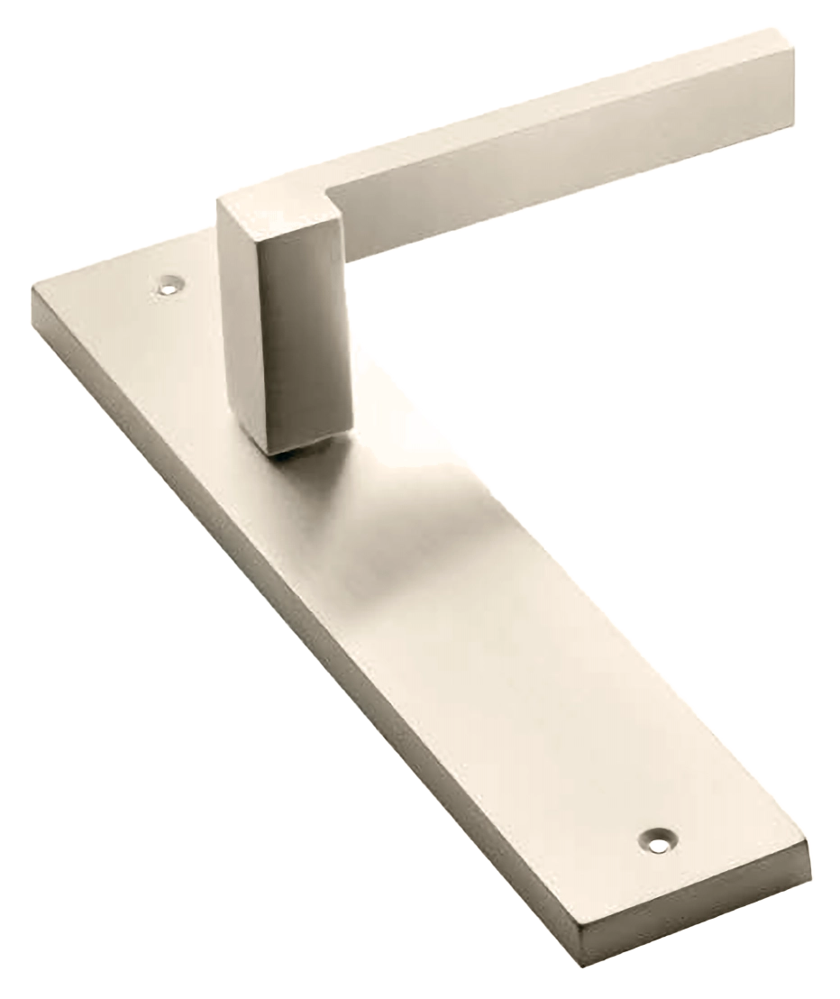 Ручка дверная на планке STONE PL NIS, цвет матовый никель, латунь фото купить в Актобе