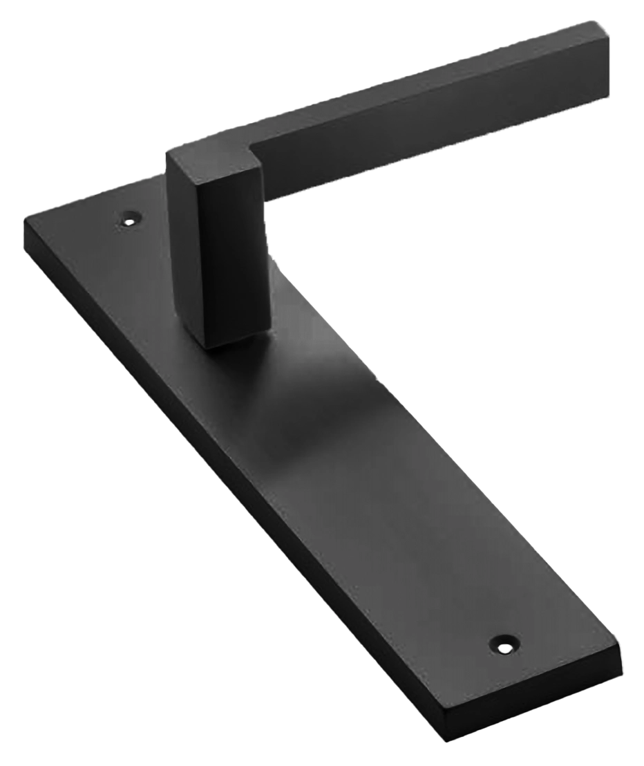 Ручка дверная на планке STONE PL NERO, цвет черный, латунь фото купить в Актобе