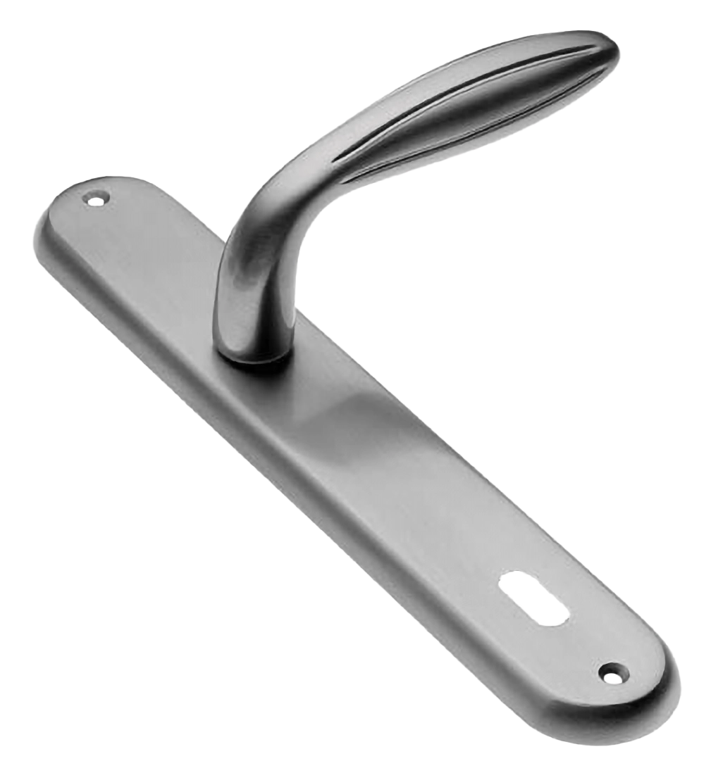 Ручка дверная на планке BUD PL CSA, цвет матовый хром, латунь фото купить в Актобе