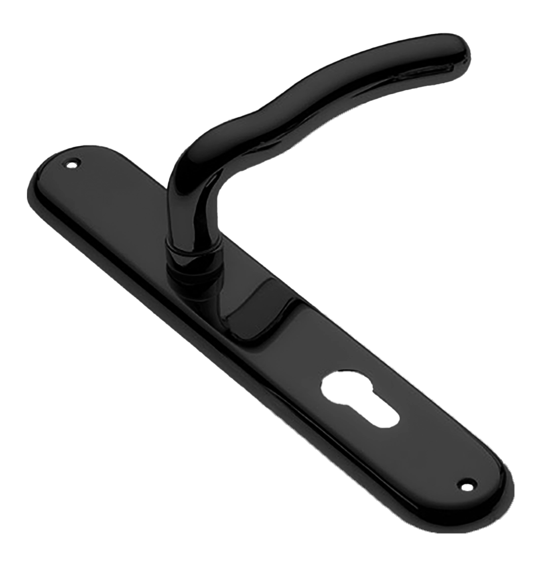 Ручка дверная на планке SNAKE PL NERO, цвет черный, латунь фото купить в Актобе