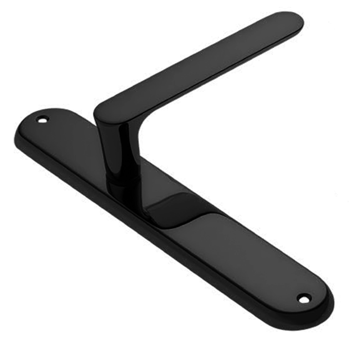 Ручка дверная на планке LE BOAT PL NERO, цвет черный, латунь фото купить в Актобе