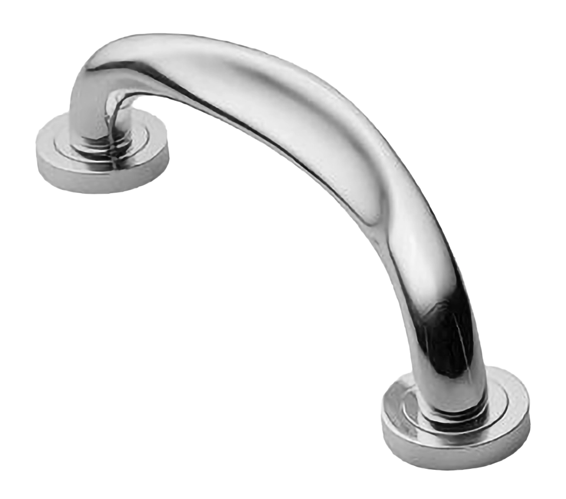 Ручка-скоба дверная RAFT PH CRO на круглой розетке, цвет хром, латунь фото купить в Актобе