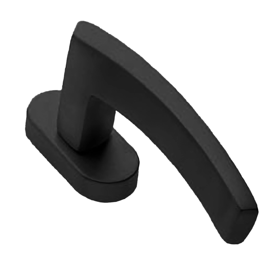 Ручка оконная WIND W1 NERO на прямоугольной розетке, цвет черный, латунь фото купить в Актобе