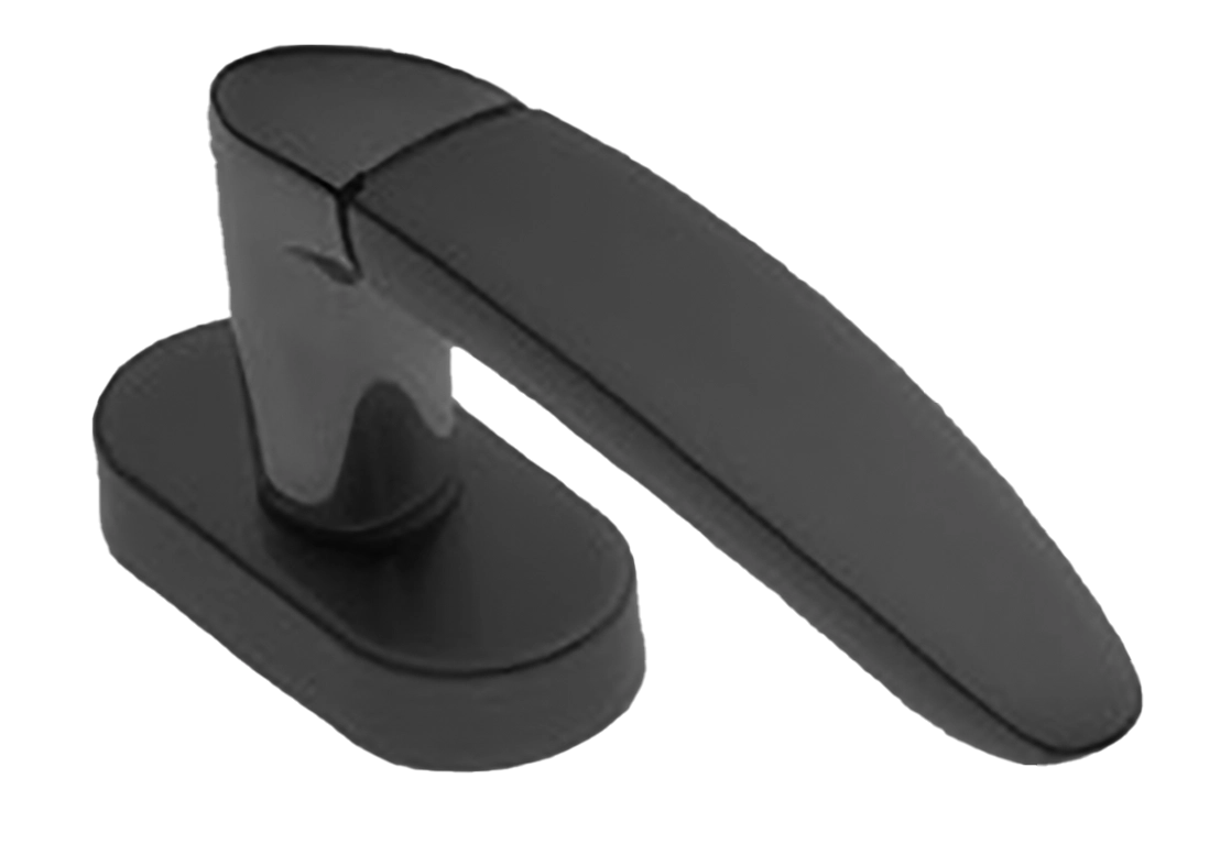 Ручка оконная SAIL W1 NERO на прямоугольной розетке, цвет черный, латунь фото купить в Актобе