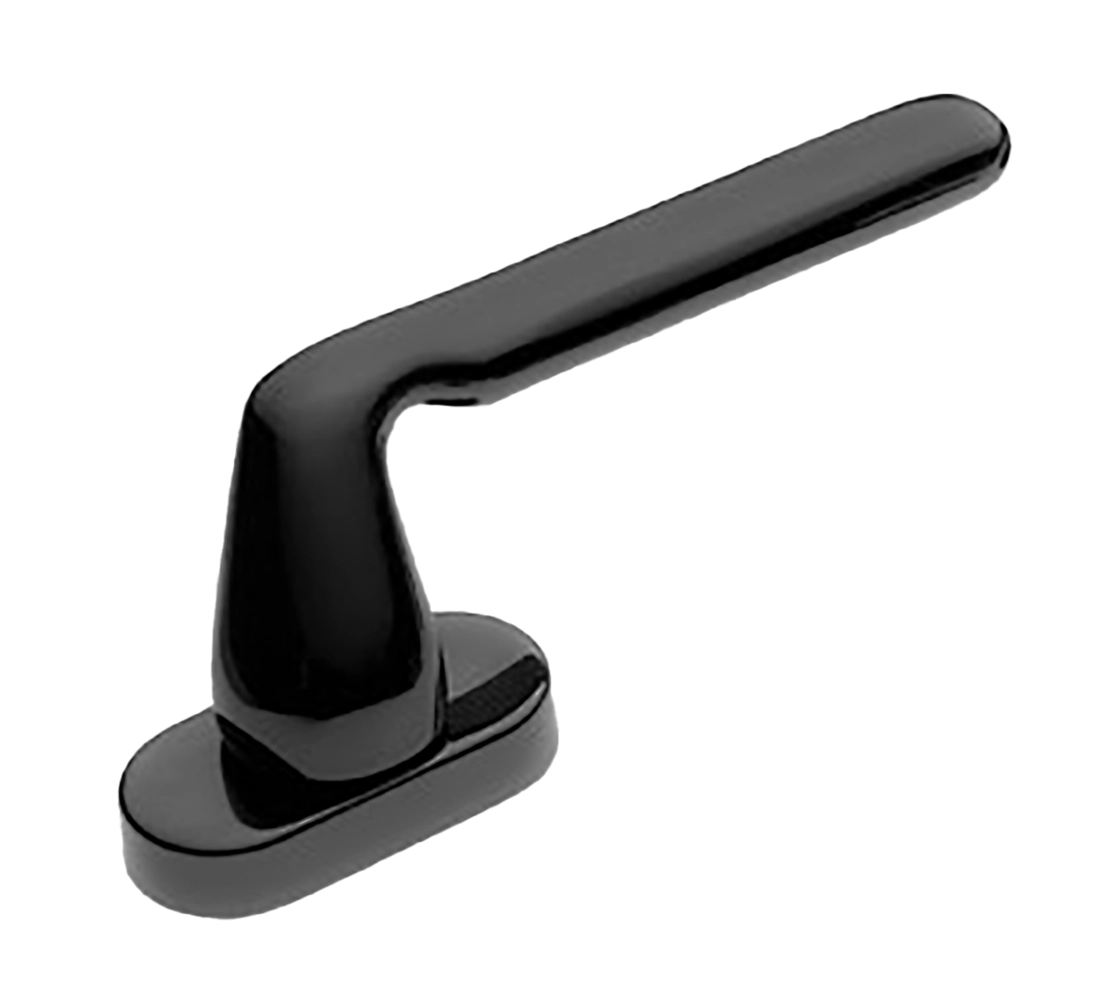 Ручка оконная NIRVANA W1 NERO на прямоугольной розетке, цвет черный, латунь фото купить в Актобе