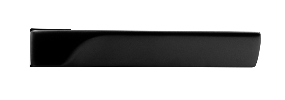 Ручка дверная FIORD-SM NERO-ST, с невидимой квадратной розеткой, цвет черный soft-touch, ЦАМ фото купить в Актобе