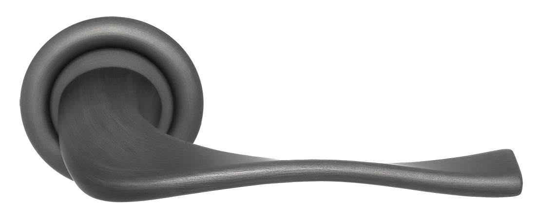 Ручка дверная SKYSCRAPER R7 SST на круглой розетке, цвет Летняя гроза/Summer Storm фото фурнитура Актобе (Актюбинск)