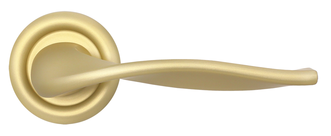 Ручка дверная SKYSCRAPER R7 AH на круглой розетке, цвет Осенний мёд/Autumn Honey фото купить в Актобе