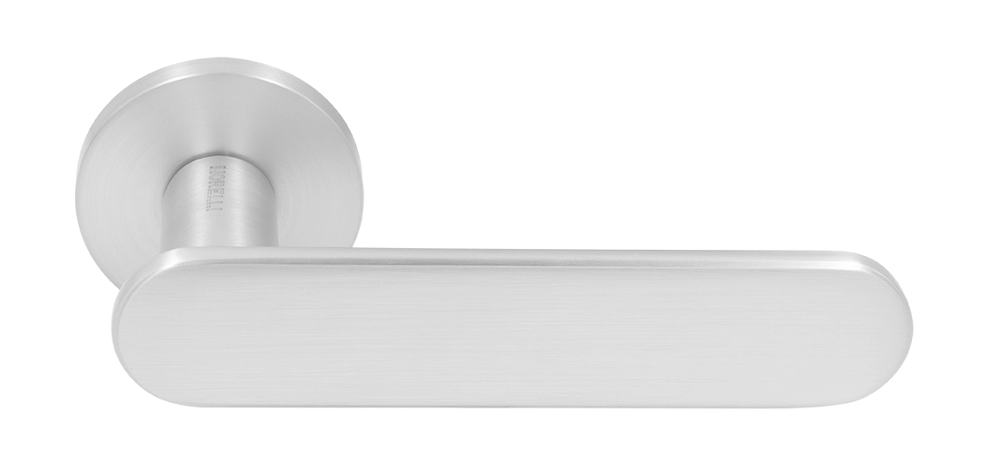 Ручка дверная MH-65-R6 SEMPIONE SC на круглой розетке, цвет матовый хром фото купить Актобе (Актюбинск)