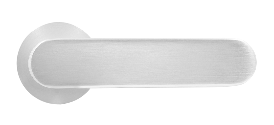 Ручка дверная MH-65-R6 SEMPIONE SC на круглой розетке, цвет матовый хром фото купить в Актобе