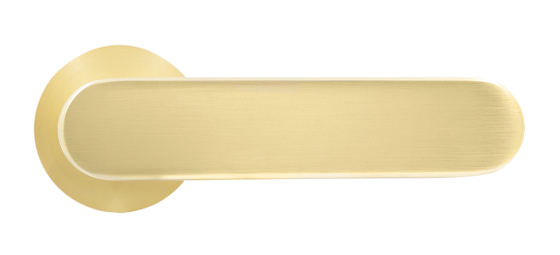 Ручка дверная MH-65-R6 SEMPIONE MSG на круглой розетке, цвет матовое сатинированное золото фото купить в Актобе