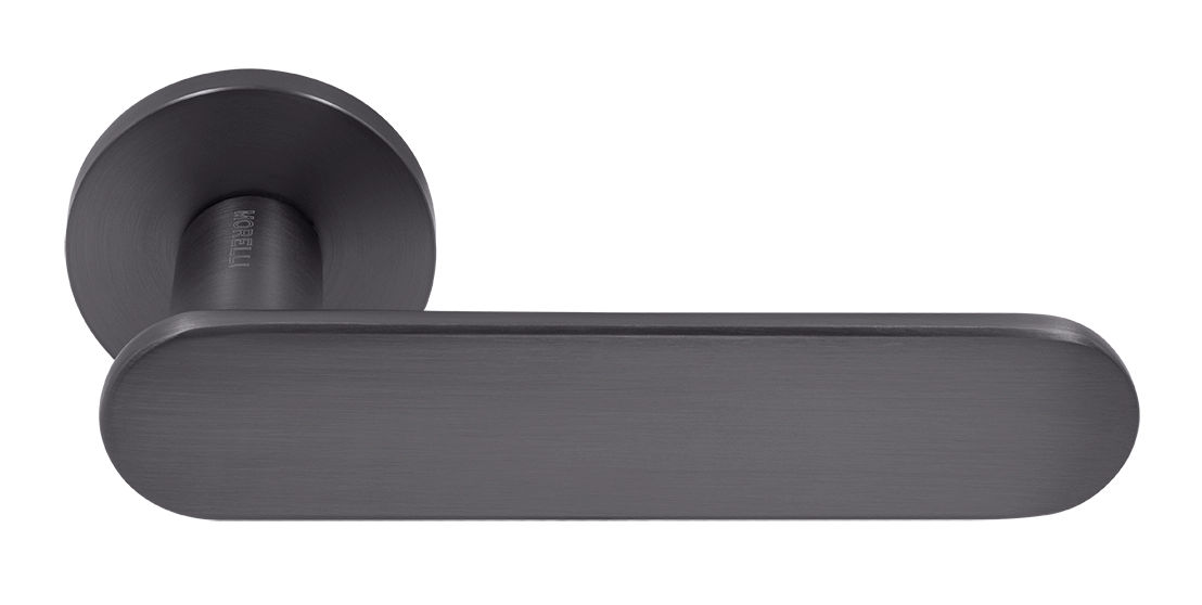 Ручка дверная MH-65-R6 R6 SEMPIONE GR на круглой розетке, цвет графит фото купить Актобе (Актюбинск)
