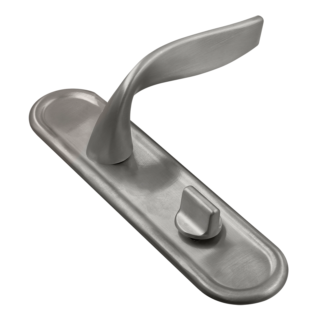 Ручка дверная SKYSCRAPER PLR WC WF на планке под сантехническую завертку, цвет Зимняя стужа/Winter Frost фото купить Актобе (Актюбинск)