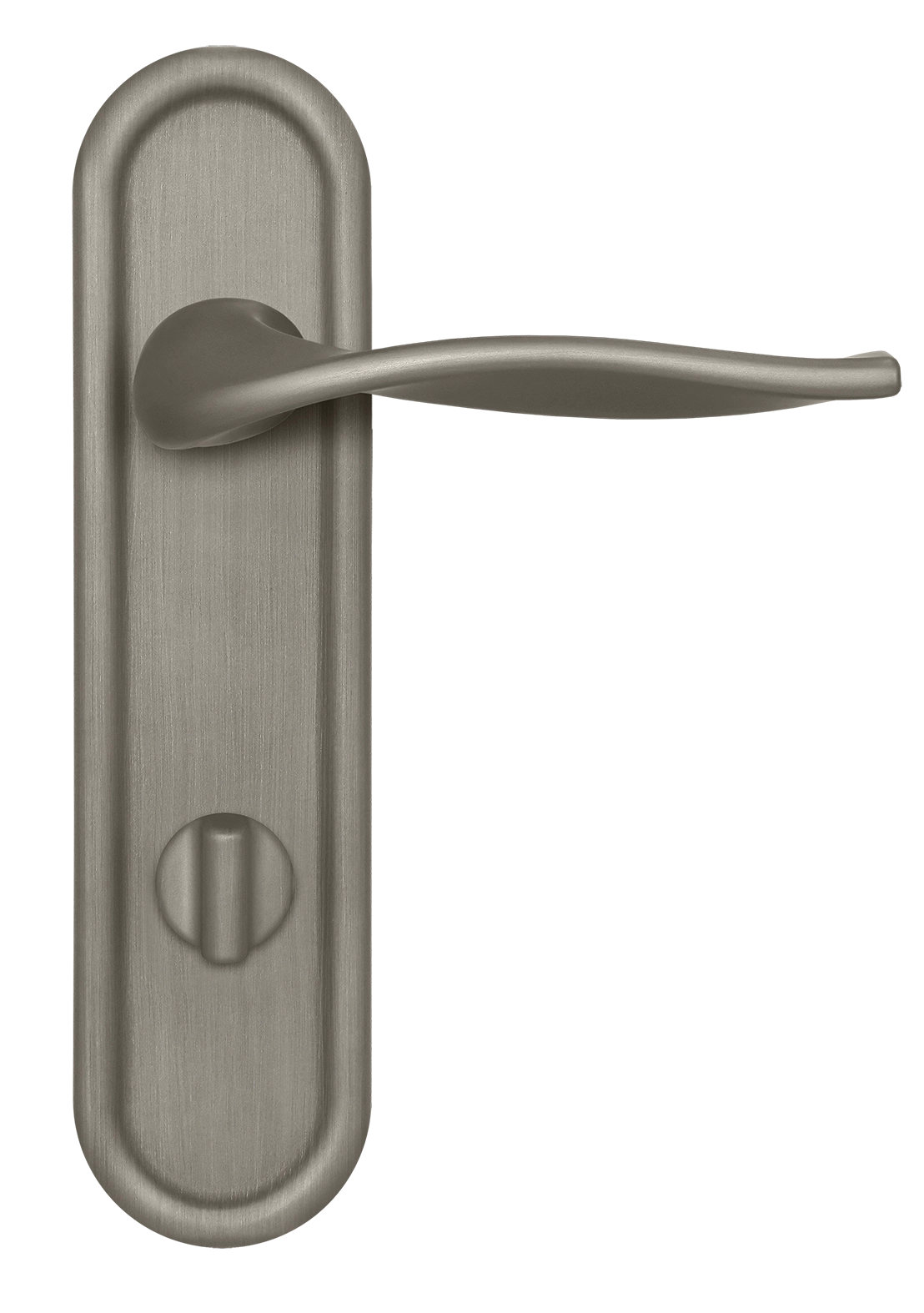 Ручка дверная SKYSCRAPER PLR WC SMI на планке под сантехническую завертку, цвет Весенняя дымка/Spring Mist фото купить в Актобе