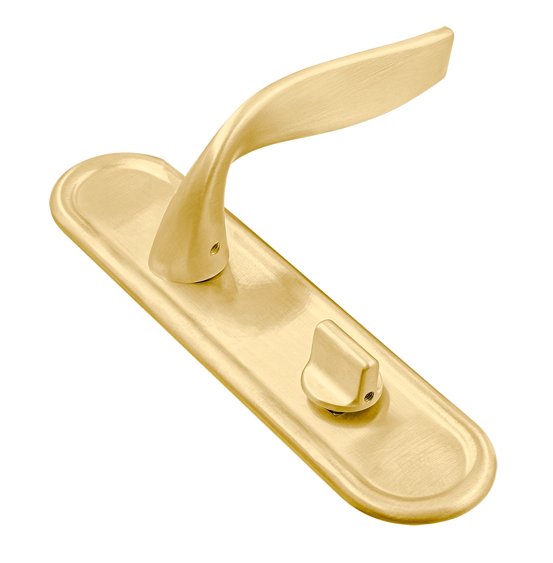 Ручка дверная SKYSCRAPER PLR WC AH на планке под сантехническую завертку, цвет Осенний мёд/Autumn Honey фото купить Актобе (Актюбинск)