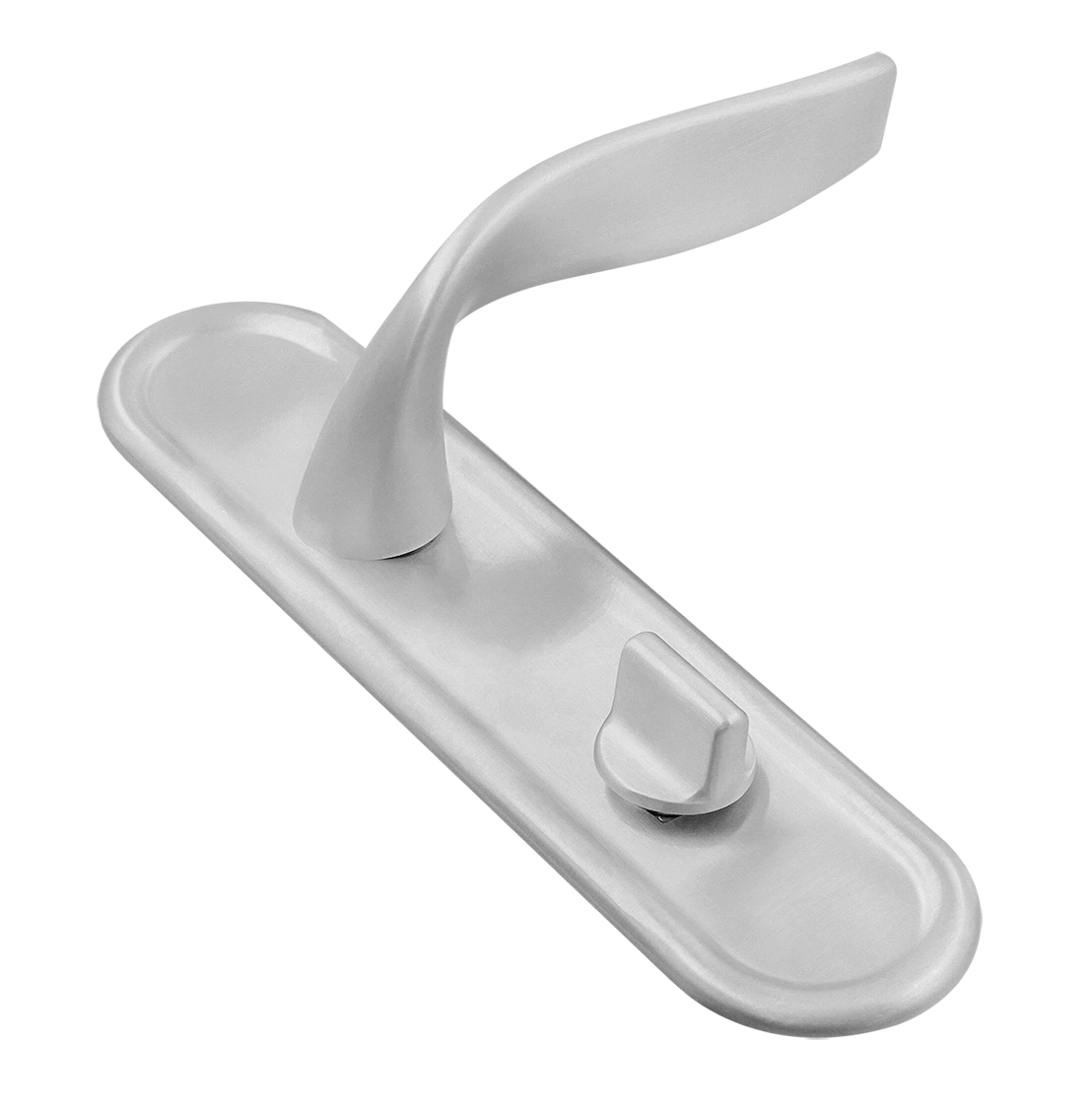 Ручка дверная SKYSCRAPER PLR WC SSW на планке под сантехническую завертку, цвет Стокгольмский снегопад/Stockholm Snowfall фото купить Актобе (Актюбинск)