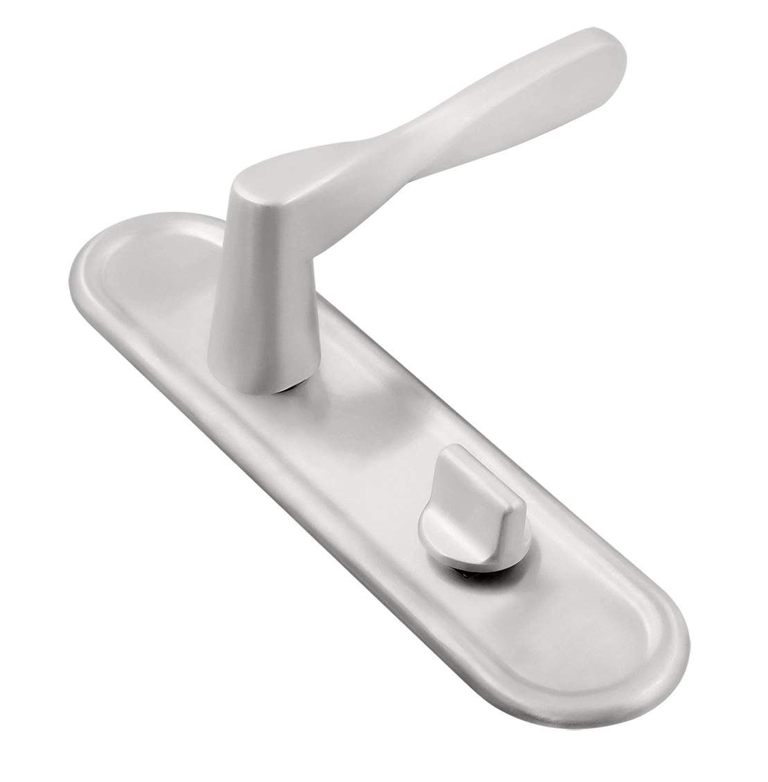 Ручка дверная THE OLYMPICS PLR WC SSW на планке под сантехническую завертку, цвет Стокгольмский снегопад/Stockholm Snowfall фото купить Актобе (Актюбинск)