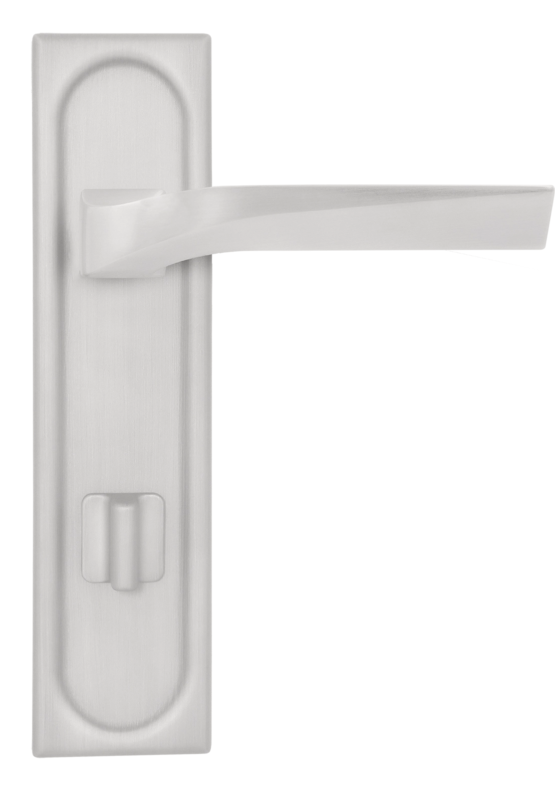 Ручка дверная WD CONCERT HALL PLS WC SSW на планке под сантехническую завертку, цвет Стокгольмский снегопад/Stockholm Snowfall фото купить в Актобе