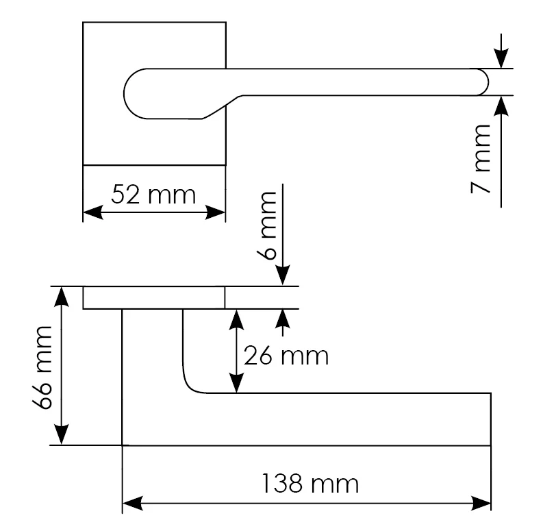 Комплект дверных ручек MH-53-S6 W + сантехническая завертка MH-WC-S6 W + защёлка бесшумная M1895 W + петли врезные универсальные MSN 100X70X2.5-4BB W (2шт), цвет белый фото купить в Актобе