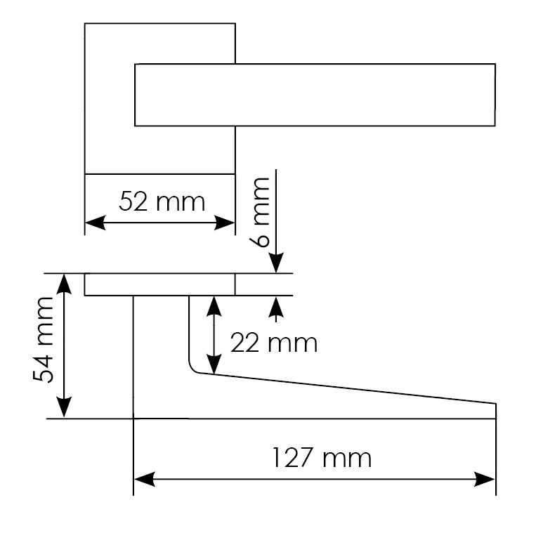 Комплект дверных ручек MH-54-S6 BL с заверткой MH-WC-S6 BL + замок M1895 BL, цвет черный фотомореллиАктобе (Актюбинск)