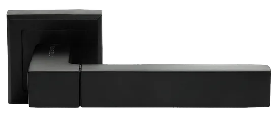 Комплект дверных ручек MH-28 BL-S с заверткой MH-WC-S BL+магнитный замок M1895 BL, цвет черный фото купить в Актобе