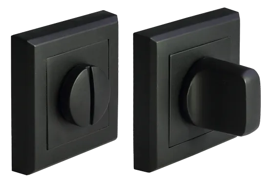 Комплект дверных ручек MH-28 BL-S с заверткой MH-WC-S BL+магнитный замок M1895 BL, цвет черный фото фурнитура Актобе (Актюбинск)