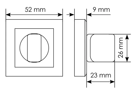 Комплект дверных ручек MH-28 BL-S с заверткой MH-WC-S BL, цвет черный  фотомореллиАктобе (Актюбинск)